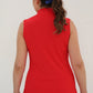 Sleeveless Mock Golf 1/4 Zip - Cherry
