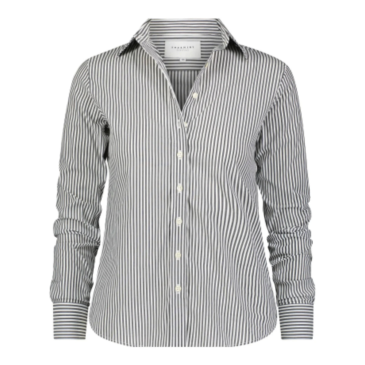 The Icon Shirt - Gunmetal/White Stripe