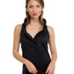 Jersey Sleeveless Ruffneck Top - Solid
