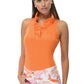 Jersey Sleeveless Ruffneck Top - Solid