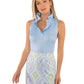 Jersey Sleeveless Ruffneck Top - Solid