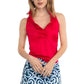 Jersey Sleeveless Ruffneck Top - Solid