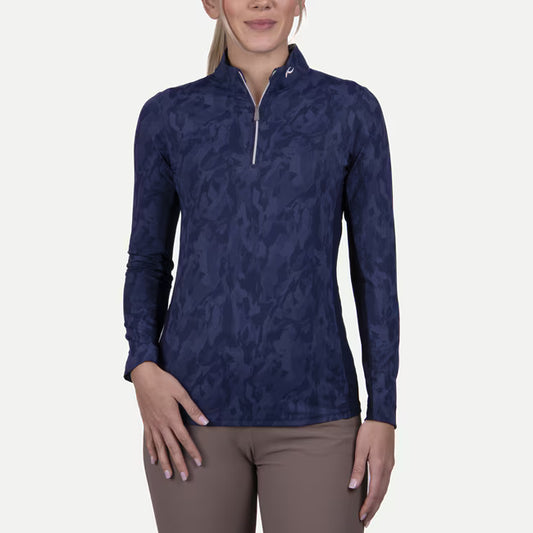 Sunshine Printed Half-Zip - Atlanta Blue