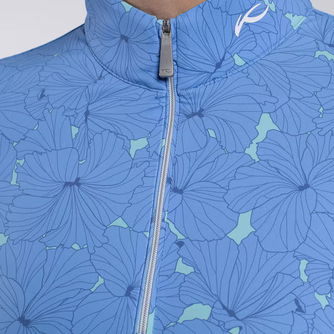 Women's Sunshine Printed Half-Zip - Blue Opal/Capri