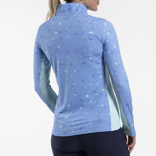 Women's Sunshine Printed Half-Zip - Blue Opal/Capri