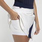 Women Vienna Collagen Skort 16 - White W/ Atlanta Blue Stripe