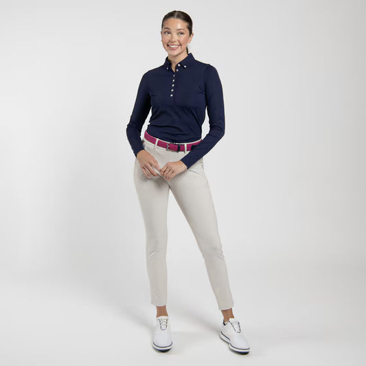 Atlanta Blue - Women Catalina Cool Polo Long Sleeve