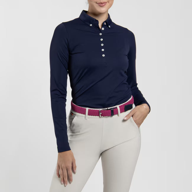 Atlanta Blue - Women Catalina Cool Polo Long Sleeve