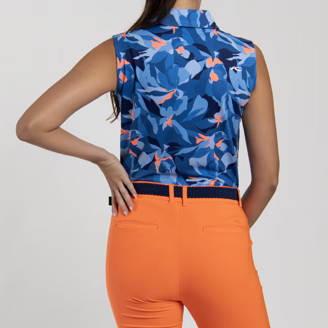 Yonder/Atlanta Blue - Women Eve Sleeveless Polo