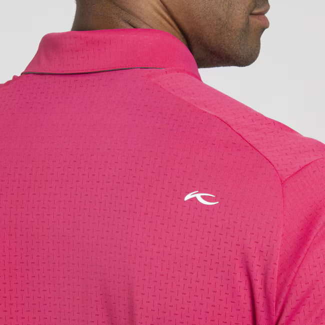Men's Savin Structure Polo - Rhubarb