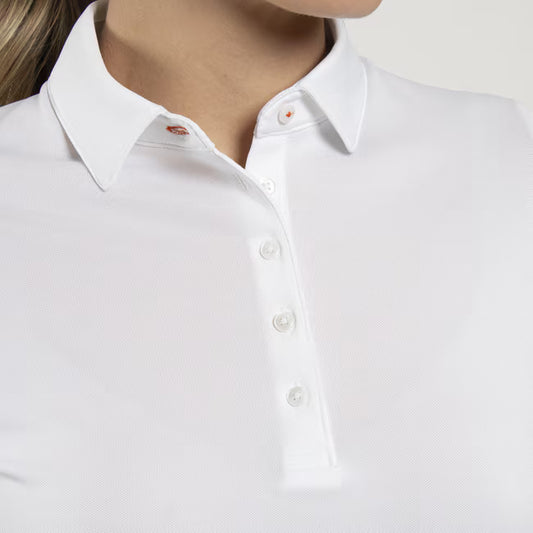 White - Women's Lee Half-Sleeve Polo