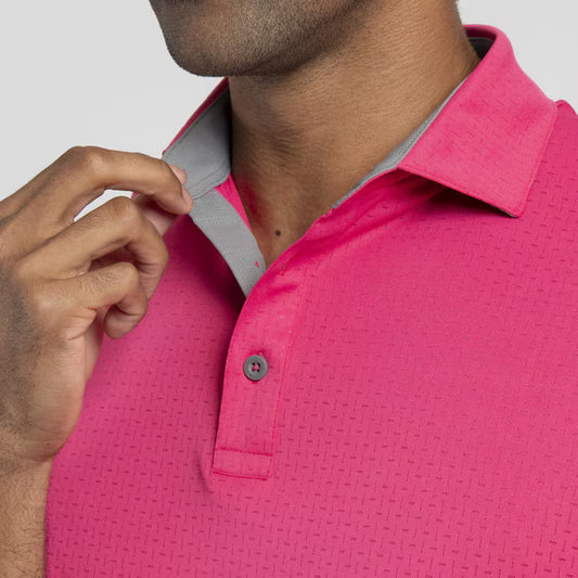 Men's Savin Structure Polo - Rhubarb
