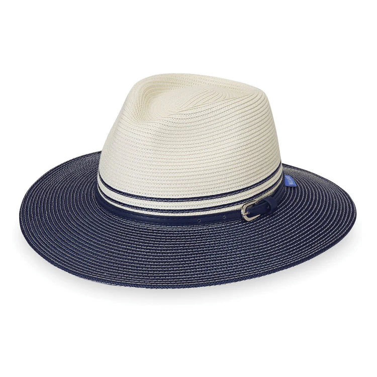 Kristy UPF Fedora - Ivory/Navy