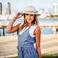 Kristy UPF Fedora - Ivory/Sage