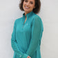 Aqua - Women's Sheer Long Sleeve Golf Shirt (Ladder Design)
