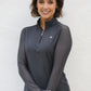 Aqua - Women's Sheer Long Sleeve Golf Shirt (Ladder Design)