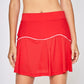 Performance Team Skort in Red with White Trim