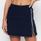 Side Zip Skort in Navy with White & Navy Trim