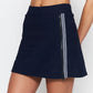 Side Zip Skort in Navy with White & Navy Trim