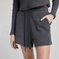 Eco-Comb Drawstring Short in Charcoal