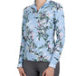 1/4 Zip Long Sleeve - Canal Blue Floral