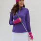 Aqua - Women's Sheer Long Sleeve Golf Shirt (Ladder Design)