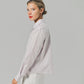The Long Sleeve Boxy Crop - Lavender/Yellow Stripe