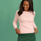 Mini Cable Crewneck Sweater - Petal
