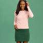 Mini Cable Crewneck Sweater - Petal