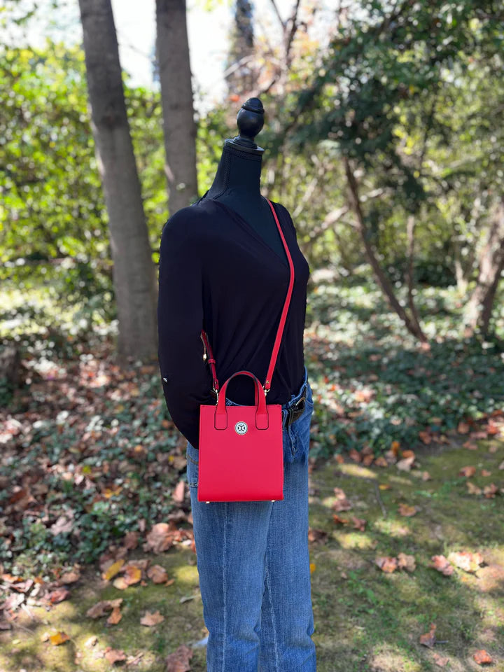 Gia Vegan Leather Mini Tote - Ferrari Red