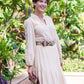 Morning Glory Floral Embroidered Wool Belt