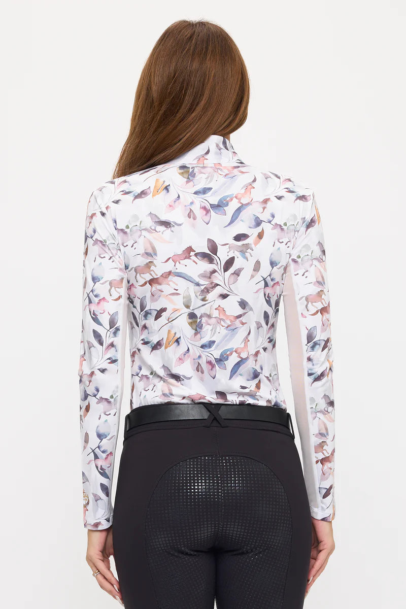 Dancing Equestrian Sunshirt - Mystic Leaves
