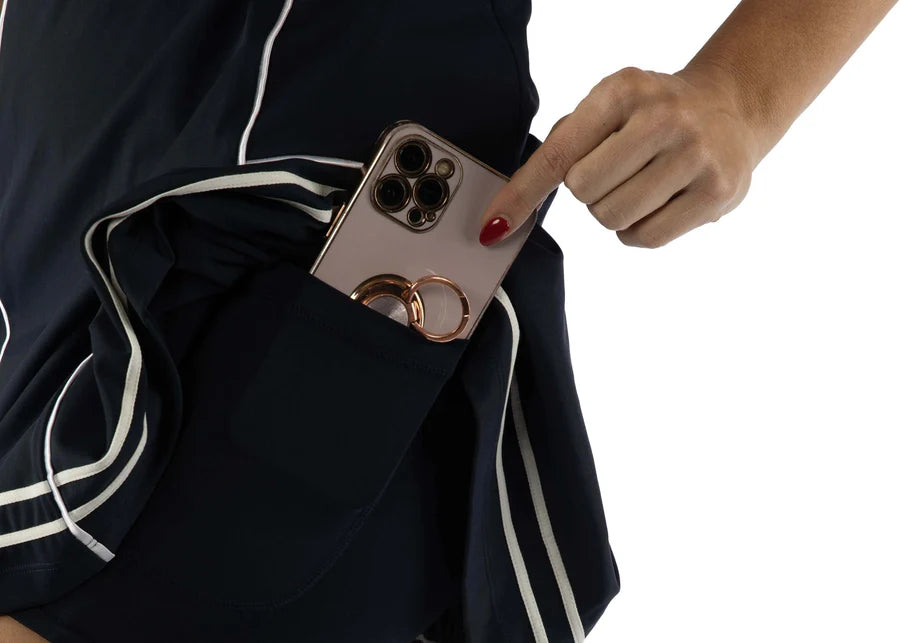 Women’s Luxury Dress – Golf, Tennis, Pickleball, Athleisure - Navy / White