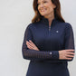 Aqua - Women's Sheer Long Sleeve Golf Shirt (Ladder Design)