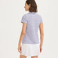 Stripe Performance Polo - Periwinkle Pink