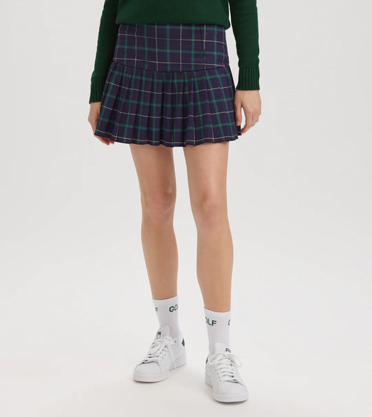 Plaid Pleated Skort - Navy Plaid