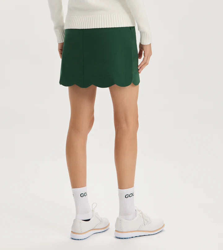 Scallop Hem Skort - Hunter