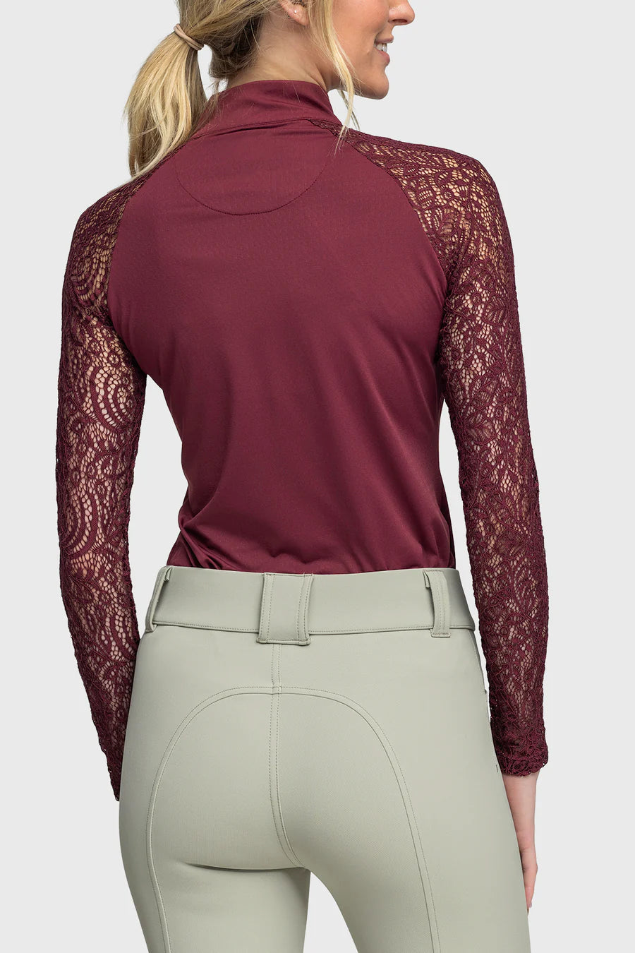 Lace Long Sleeve Sun Shirt - Tawny Port