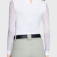 Elegant Power Mesh Long Sleeve Show Shirt - White