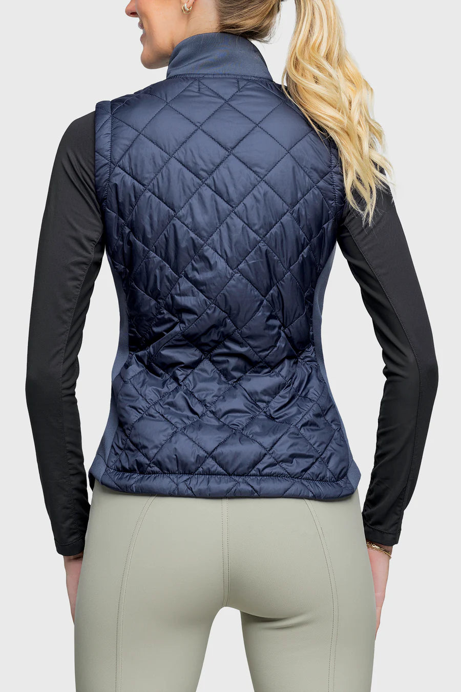 Full Zip Quilted Vest - Navy