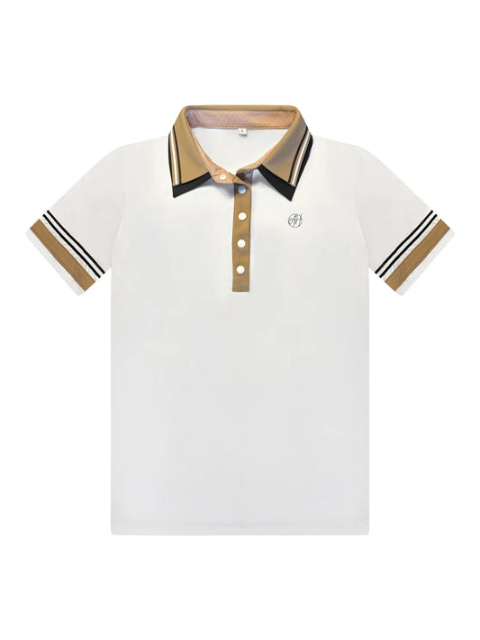 Phoenix Double Collar Polo – Luxury Women’s Activewear Top