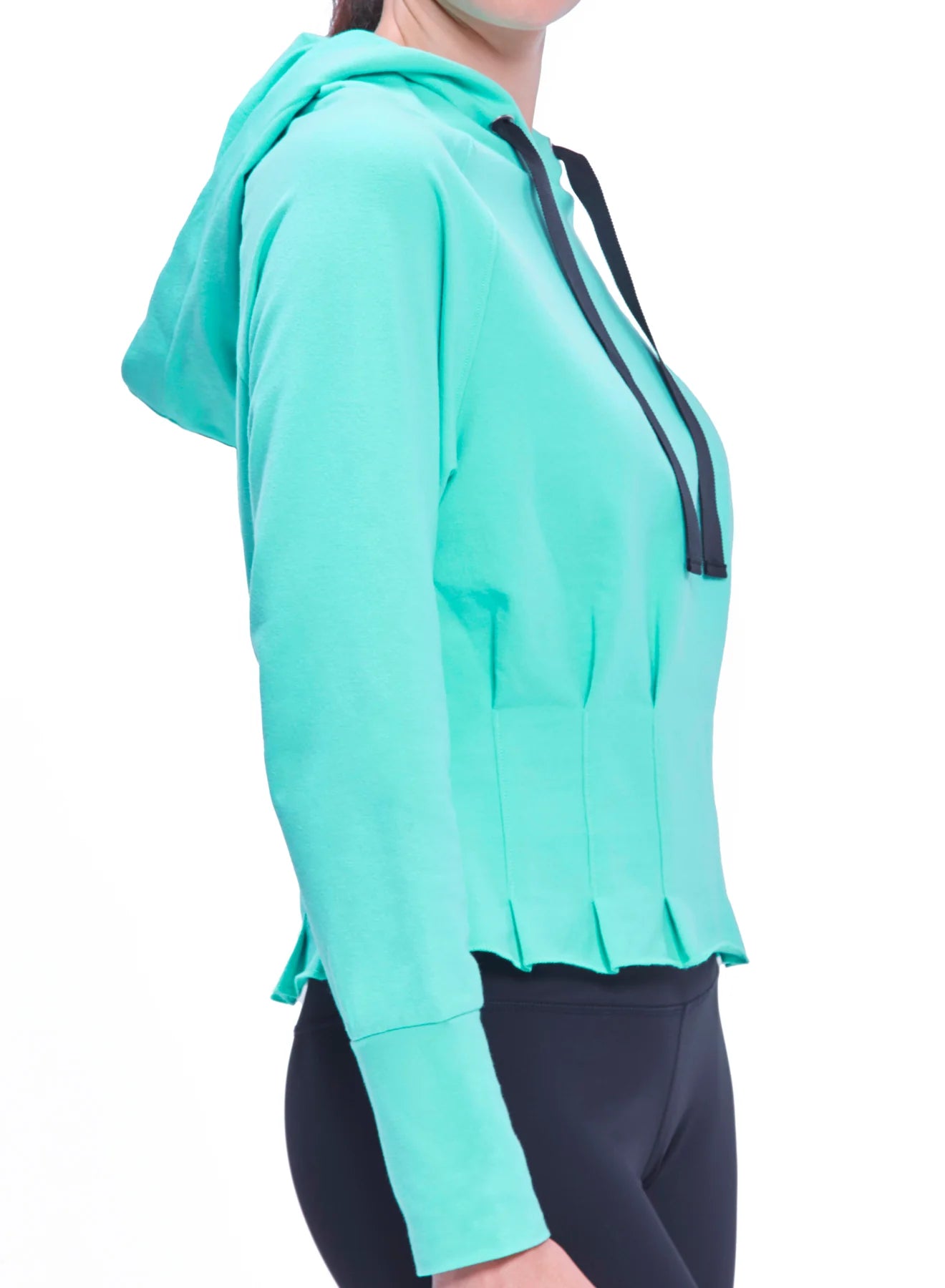 Pleated Hoodie by Urban Savage - Mint