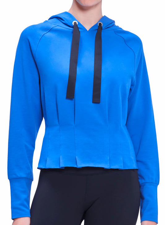 Pleated Hoodie by Urban Savage - Royal