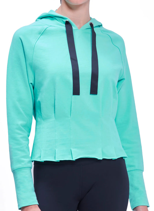 Pleated Hoodie by Urban Savage - Mint