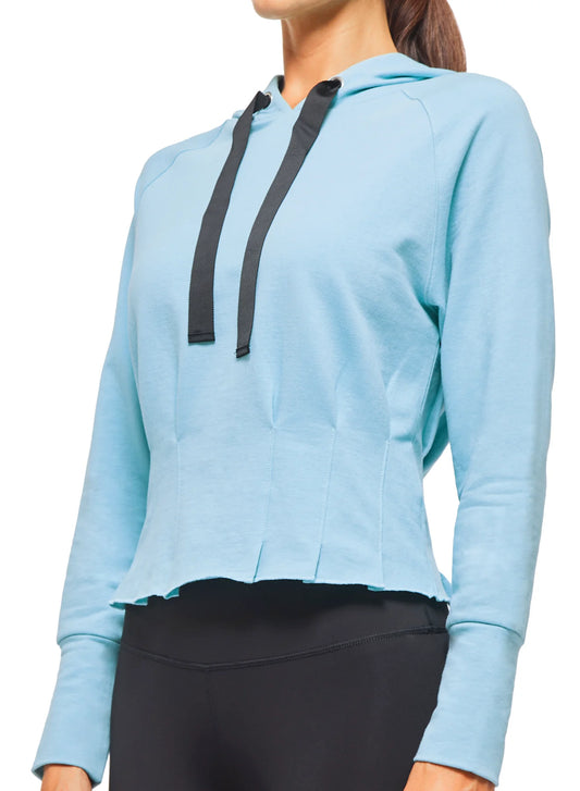 Pleated Hoodie by Urban Savage - Sky