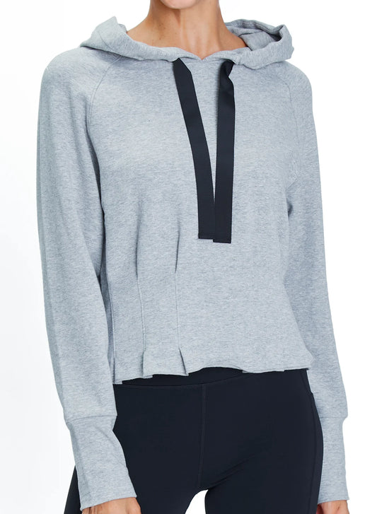 Pleated Hoodie by Urban Savage - Gray Melange