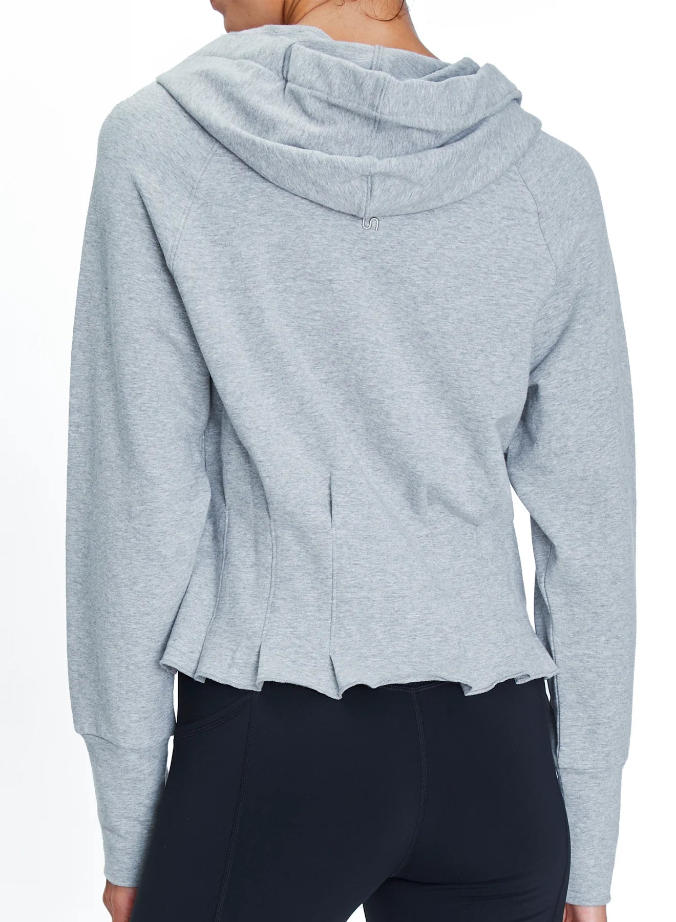 Pleated Hoodie by Urban Savage - Gray Melange