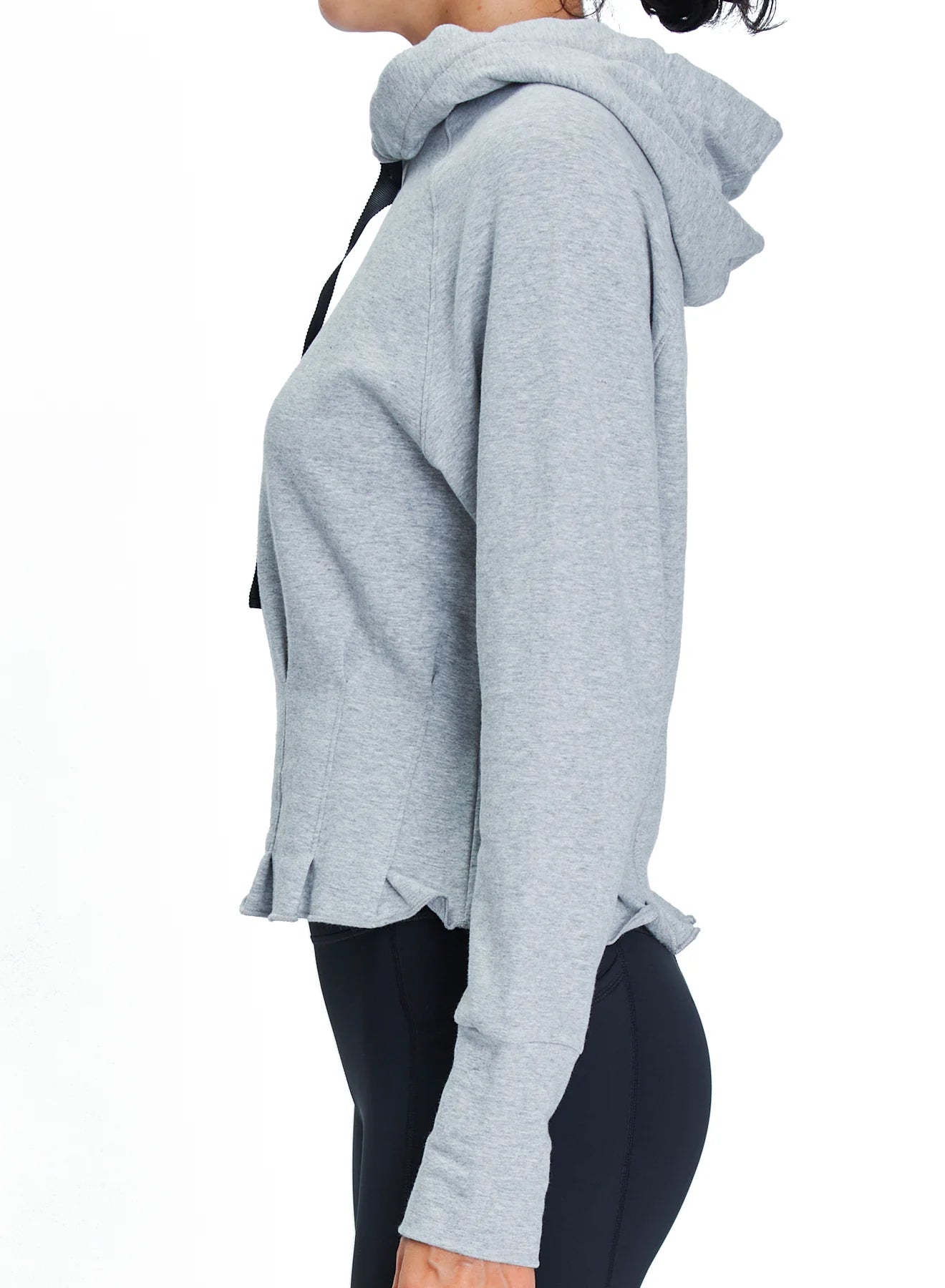 Pleated Hoodie by Urban Savage - Gray Melange