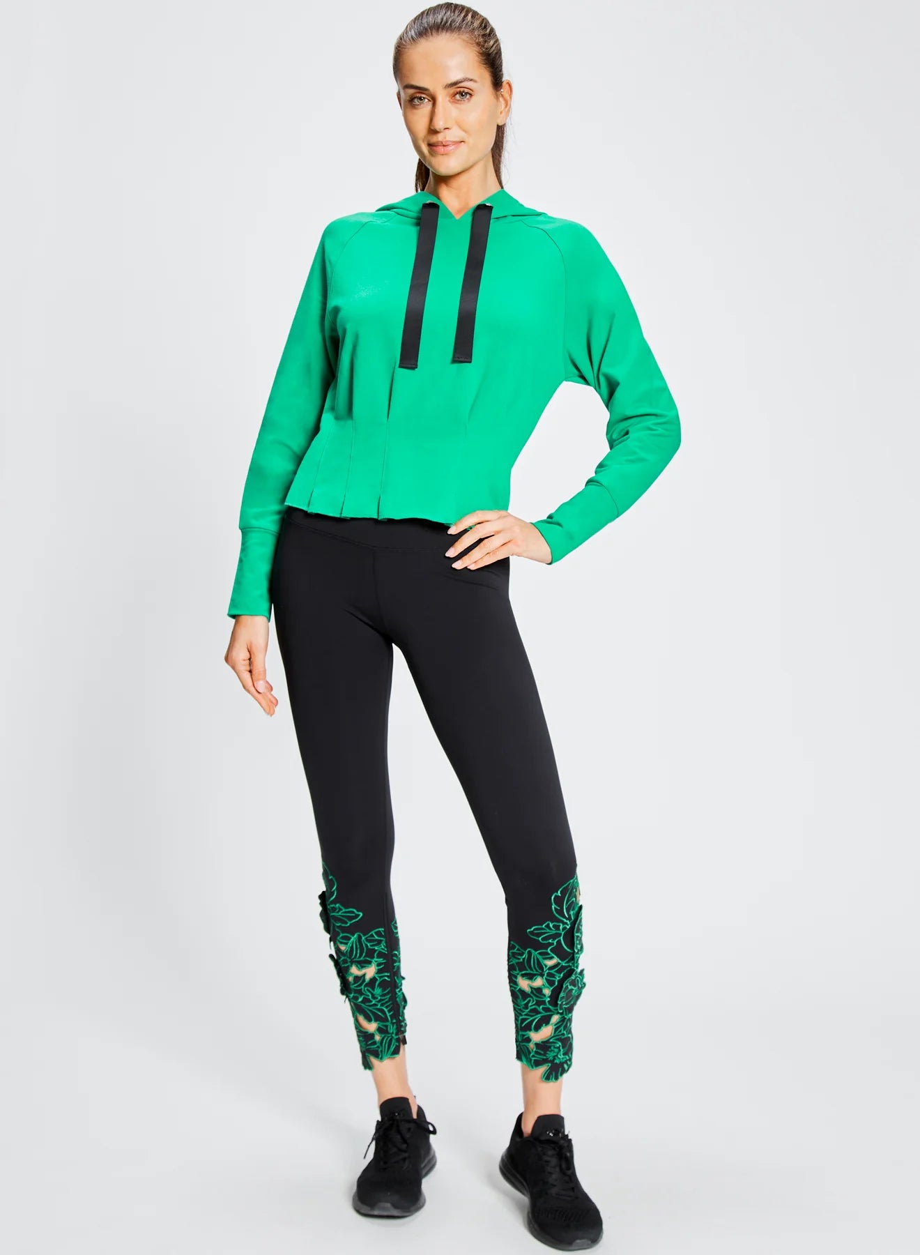 Pleated Hoodie by Urban Savage - Green