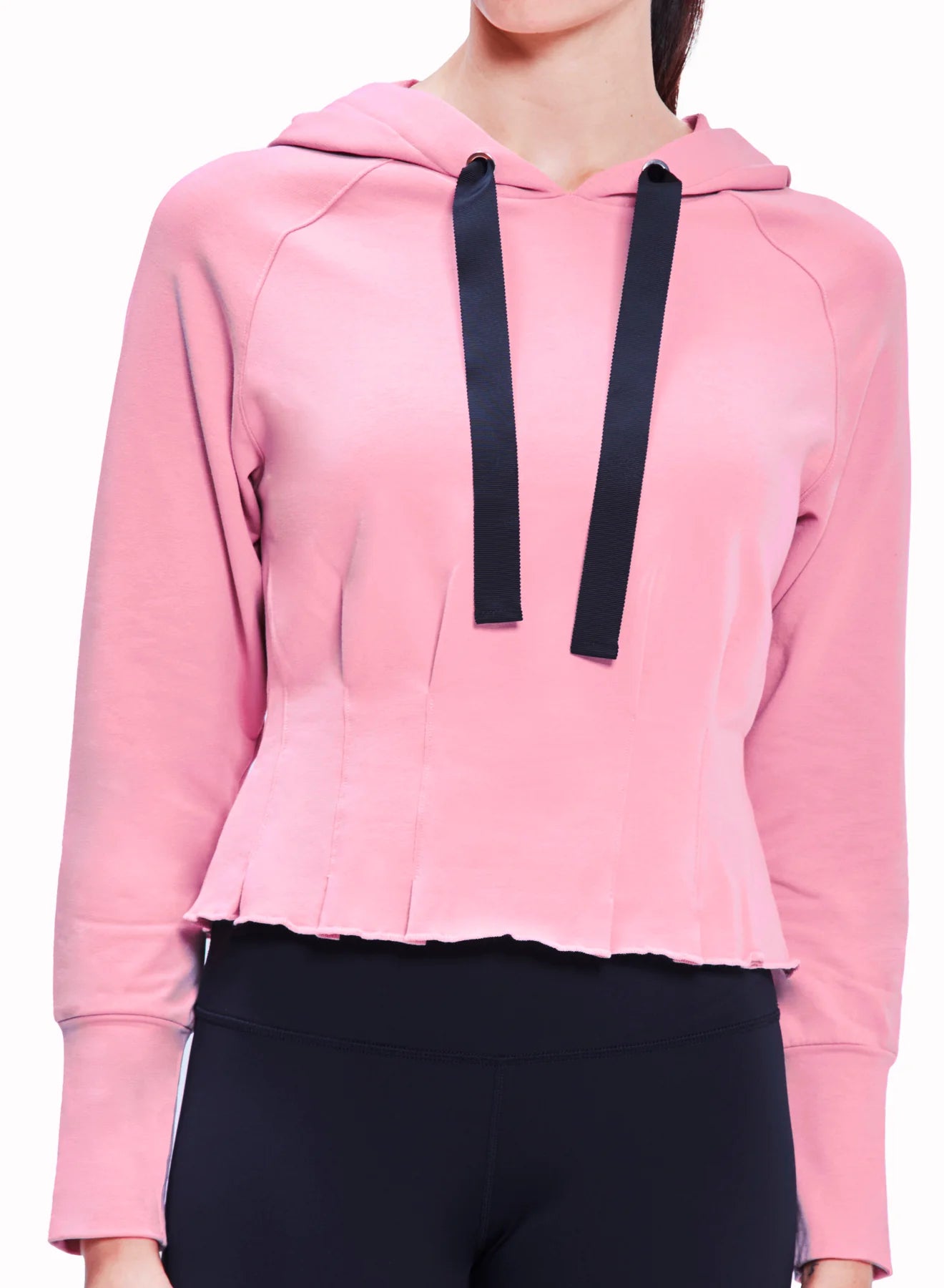 Pleated Hoodie by Urban Savage - Pink